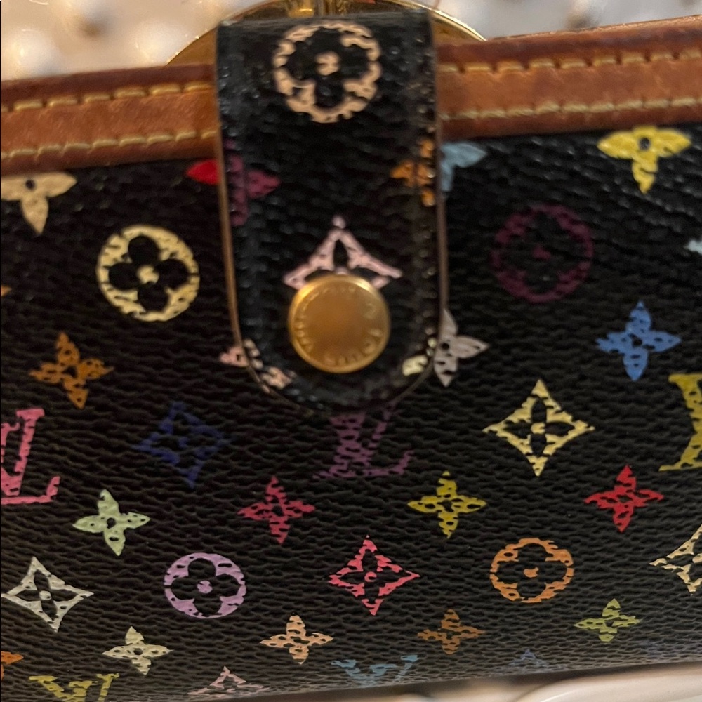 Louis Vuitton Murakami Black Multicolor Wallet - Picture 2 of 12